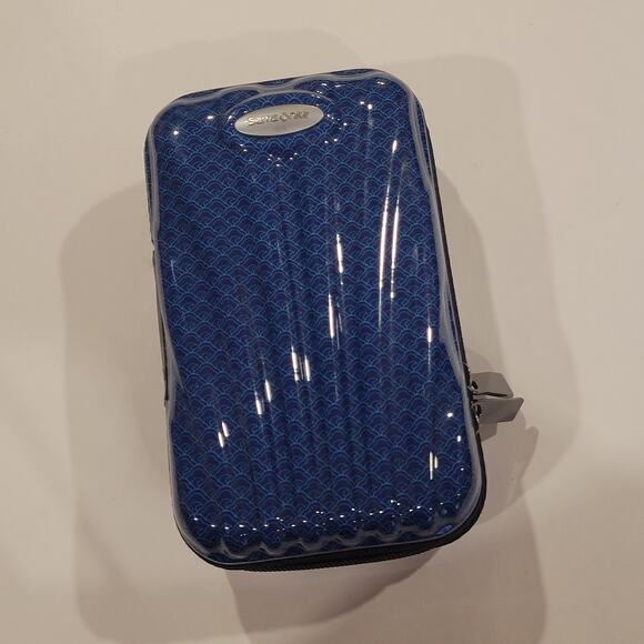 Samsonite ANA First Class Blue Black Zip Travel Case Amenity Toiletry Bag Pouch - Picture 2 of 10